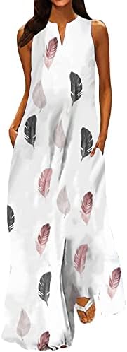 Vestidos de verão fqzwong para mulheres 2023 Clube de festa da moda casual Long Sundresses Ladies Maxi Sexy Beach Vacation Resort Wear