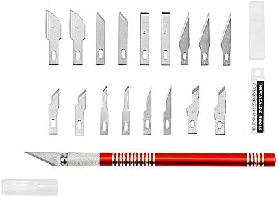 19pcs Precision Hobby Knife Stainless Aço de aço