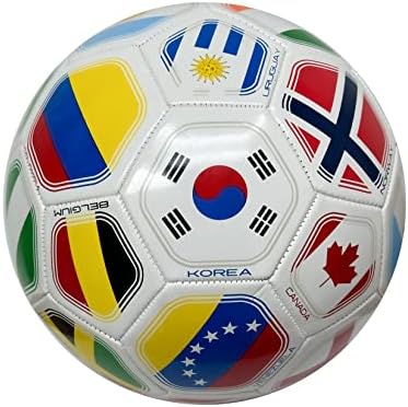 Icon Sports Country Flags Soccer Ball Tamanho 5, equipes nacionais do World Club, baile de futebol de bandeira 5