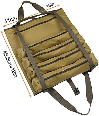Saco de ferramentas de rolagem de 19 polegadas FLAA, bolsa de armazenamento pendurada multifuncional, bolsa de zíper
