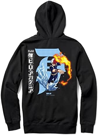 Masculino primitivo x meu herói academia sujo p shoto Todoroki Black Slave Hanga Hoodie M