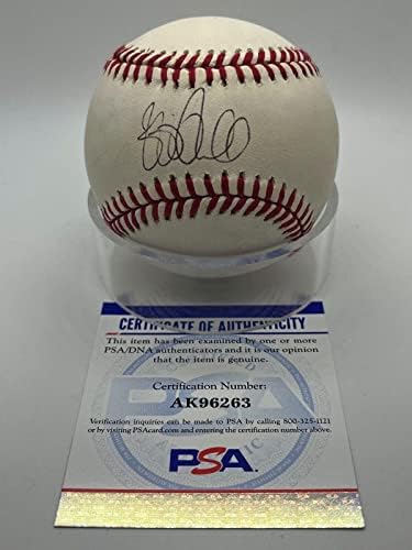 Jeff Russell Texas Rangers assinou o autógrafo OMLB Baseball PSA DNA - Bolalls autografados