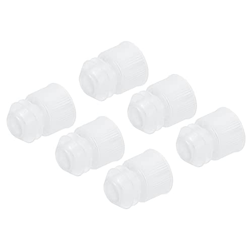 Meccanixity 100pcs Campa de teste de teste de polietileno, 12 mm de diâmetro de flange plástico pe para laboratório, branco