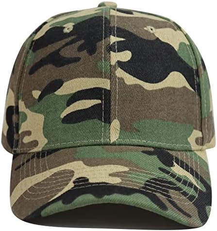 Camo chapéu para homens, mulheres, boné de beisebol de camuflagem militar ajustável do exército cinza, caçando chapéus de pai esportivo