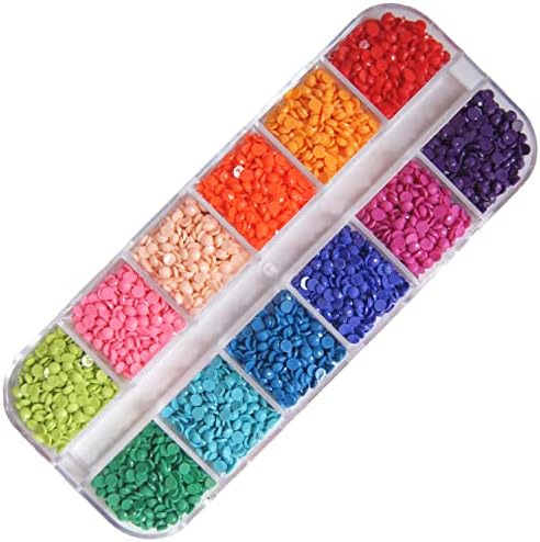 5D Diamond Painting Beads, 12 cores em 12 recipientes de armazenamento de grade, 4800pcs de substituição, 12 cores
