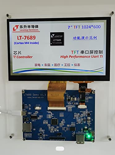 Annncus LT7689 Kits de demonstração, com painel TFT 1024 * 600 + CTP, painel RGB, UI demo -