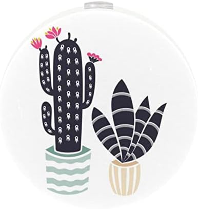 2 Pacote de plug-in Nightlight Night Night Light Cactus Print Plant com sensor do anoitecer ao amanhecer para o quarto