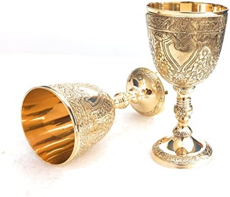 ALADEAN 4PC Cálice Vintage Chalice | Copas de vinho reais do rei Arthur - Presentes de cálice medieval renascentista para xícaras