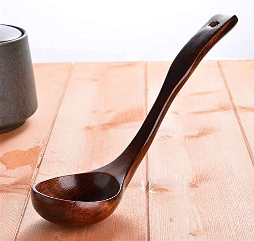 A lada de madeira da sopa aknhd é adequada para cozinha de cozinha, mesa de jantar, colher de cozinha, sopa reutilizável e colher
