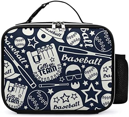 Baseball engraçado lanche isolado lanche destacável bolsa de resfriador para piquenique
