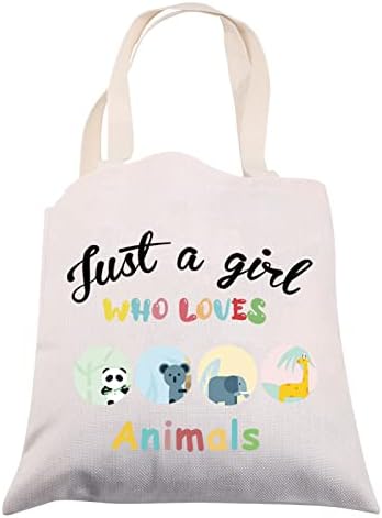 Cmnim apenas uma garota que ama animais bolsas de sacola presentes de animais para meninas animais amantes presentes reutilizáveis