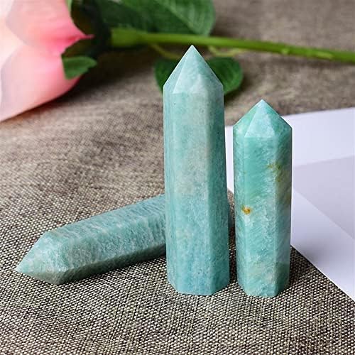 OurEco Natural Magic 1pc Natural Stone ite Crystal Point Wand Cura de cura de pedra decoração reiki torre