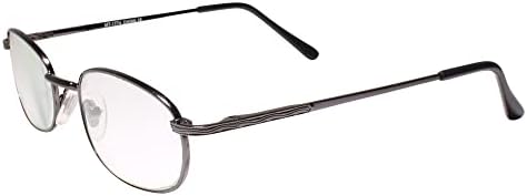 Lente fotoquromática retro oval clássica Gunmetal 2.75 Reading Reader Sun Glasses