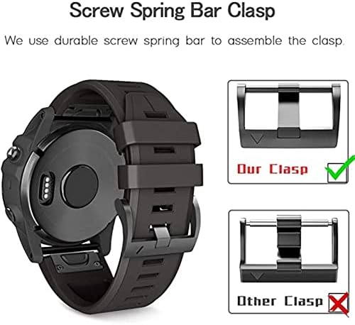 KFAA 26 mm Silicone Watch Band para Garmin Fenix ​​6x 6Pro Relógio Rápula de Fase de Strap Strap para Fenix ​​5x 5xPlus Acessórios