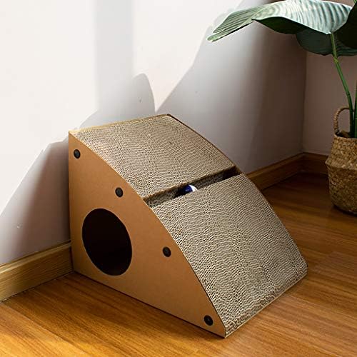 Mhkans Cat Scratcher Cardboard 16x12x13 polegada Scratch Lounge CAVE CAVE CAVE COM RAÇO ARQUEDO DE CAT PARA CAT