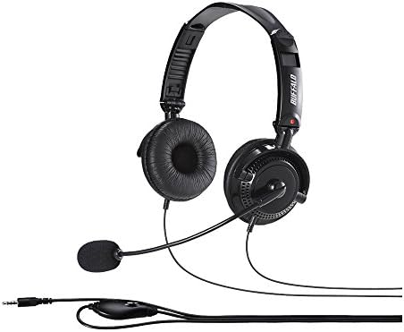 バッファロー Buffalo BSHSHCS315BK fone de ouvido binaural da cabeça, 4 postes, chave de fenda grande, dobragem