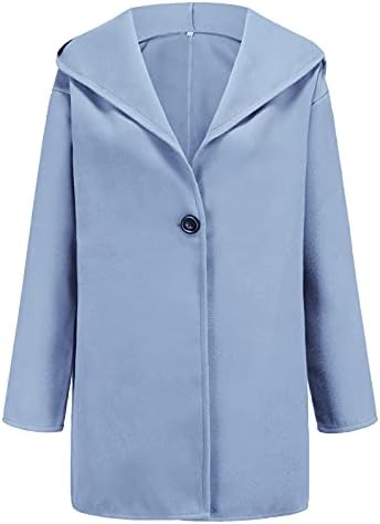 FOVIGUO Mulheres lapela de lã Parka pavacoat inverno inverno casual mid Long Slim Fit Dress Casat Button