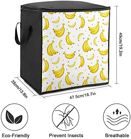 Fruta de banana doce grande caixa de armazenamento da caixa de armazenamento Zipper por cima para travesseiro de travesseiro de roupas