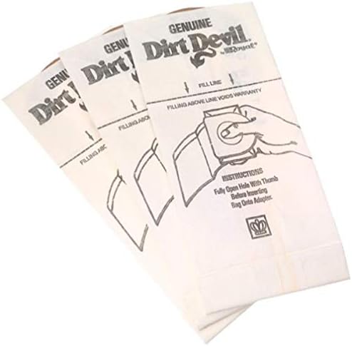Dirt Devil Type G Sacos de vácuo portátil, 3010347001, branco, 3 contagem