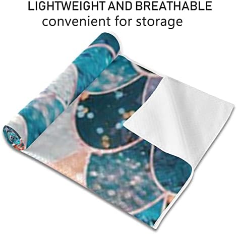 Aunhenstern Yoga Blanket Glitter-Mermaid-Scales Yoga Tootes Yoga Mat Toalha