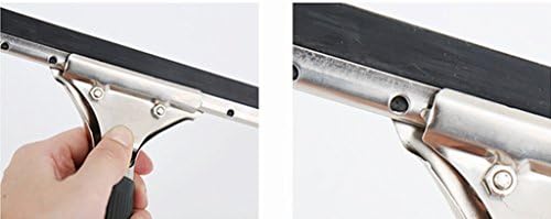 Limpador de aço inoxidável da janela global com lâmina de silicone de 35 cm de preto