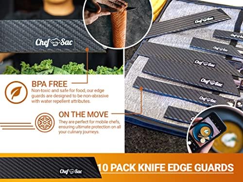 Chef Sac Tactical Sling Saco com guardas de faca de 10 pacotes incluídos