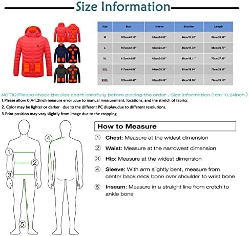 Mens Casacos de inverno Controle recém -atualizado 9 Aquecimento colete constante Temperatura de aquecimento de aquecimento inteligente Jackets para homens