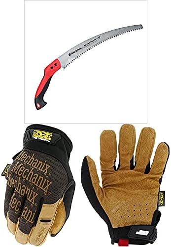 Corona RS 7395 Razortooth SAW, 14 polegadas, vermelho/preto + mecanix desgaste: as luvas de trabalho de couro originais, número