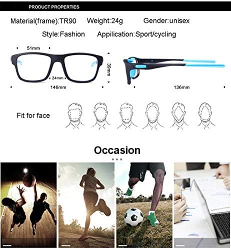 Óculos de basquete do Runworld, esportes ao ar livre Os óculos de segurança protetora de segurança para homens adultos