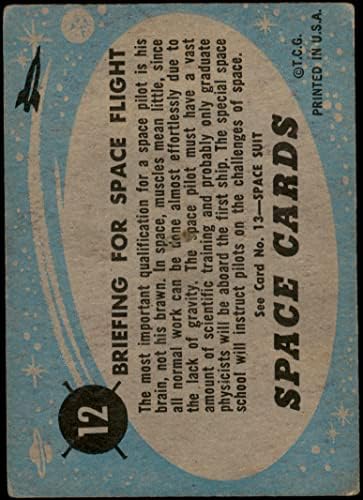 1957 Topps 12 Briefing para VG do voo espacial