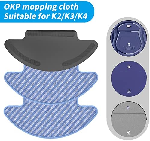 Okp Life K2P Robot Vacuum Cleaner com pano de limpeza 2pics e placa 1PICS