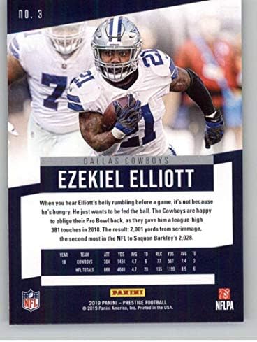 2019 Panini Prestige 3 Ezekiel Elliott Dallas Cowboys NFL Football Trading Card