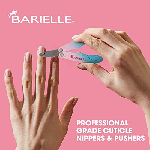 Barielle Clever Cutticle Cutticle Nipper - Um empurrador de cutícula profissional exclusivo, cortador de cutículas e cutículas