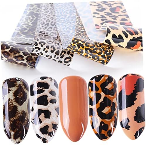 Fomiyes 40pcs Skz adesivos adesivos de unhas para unhas de pregos de leopardo Arte da unha Decalques de unhas Acessórios de manicure Manicure adesivos de unha adesivos auto-adesivos