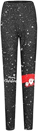 IIUs leggings feminino natal de Natal plus size outono escova treino de túnica leggings boneca neve mole estirada casual