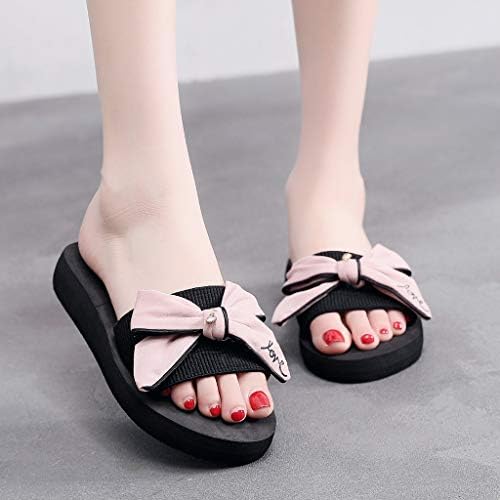 Flippers para mulheres ao ar livre sandálias planas para mulheres de dedo do pé aberto Sapateiros fofos para mulheres chinelos internos