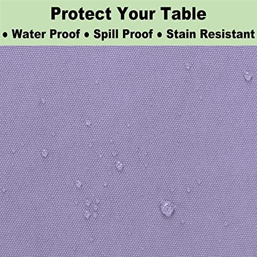Toca de mesa de lavanda de plástico 3 Pacote de mesa de mesa descartável de malancos 54 x 108 Toalhas de mesa de peva lilás