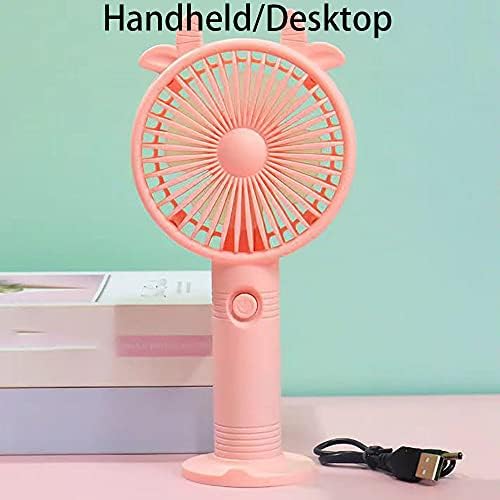 Fã de mini-mini, ventilador de mesa portátil, ventilador pequeno USB, circulador de ar vertical, ventilador de bateria recarregável de 3 velocidades, ventilador de refrigeração silencioso e poderoso para mantê-lo fresco no verão quente, adequado para casa