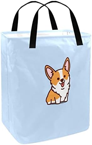 Cute Corgi Puppy Print Print Collapsible Laundry Horse, 60l de lavanderia à prova d'água de lavagem de roupas de roupas de roupas para