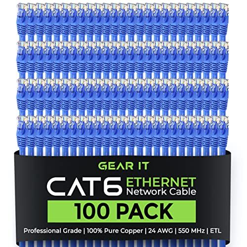 Gearit CAT 6 Cabo Ethernet 1 ft - CABO CAT6 TAGO, CAT 6 CABO DE PACTH, CAT6 CABO, CABO CAT 6, cabo Ethernet CAT6, cabo de rede, cabo