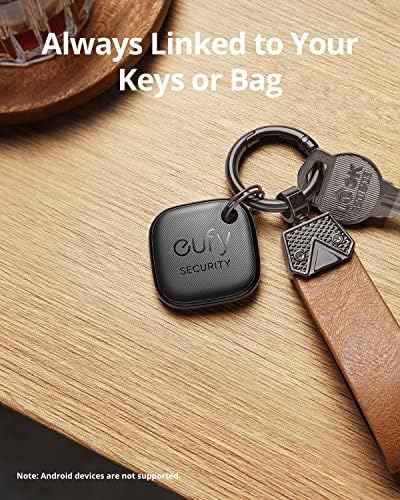 Segurança EUFY por Anker SmartTrack Link, trabalha com a Apple Find My, Key Finder, Bluetooth Tracker para fones de ouvido e bagagem,