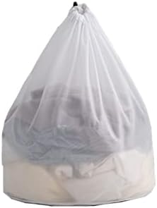 Bolsa de lavanderia grande amikadom, sacos de lavanderia de malha com cordão, bolsa de lavagem durável para delicados,