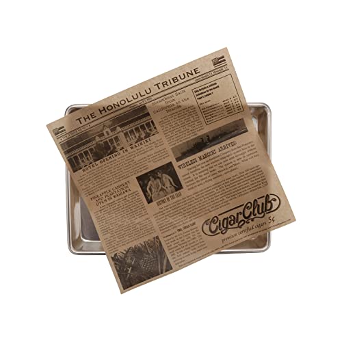 PEGAR. 4-TI1808 12 x 12 Lineador de papel de jornal italiano seguro para comida branca