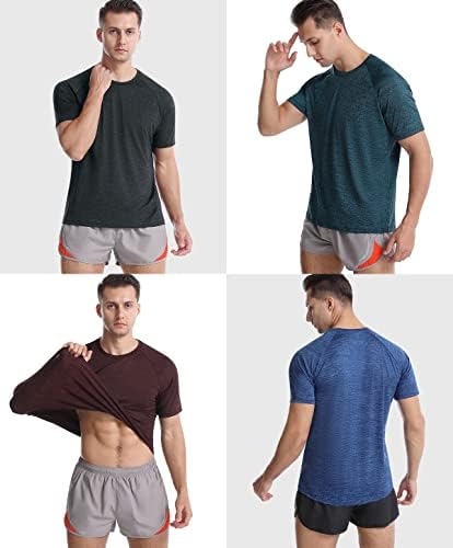 Mens Quick Dry Dry Fit Athletic Workout Gym Running Tshirt Camiseta ativa para Men Activewear Sport Sport Fitness