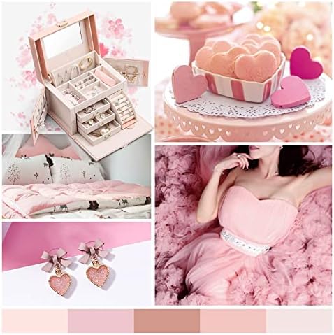Vlando City Beauty Jewelry Box Organizer Pink + Small Travel Jewelry Box Organizer com espelho rosa