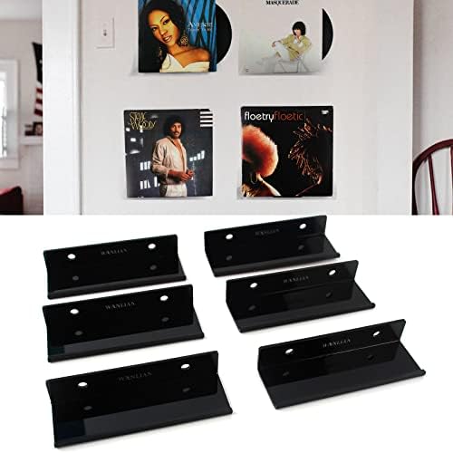 KAFENDA VINIL RECORD RACK MOLHADO DE PAREDE 6 PEÇAS RECORDO DE VINIL PLATA FLOATE VINIL Álbum Display Storage LP