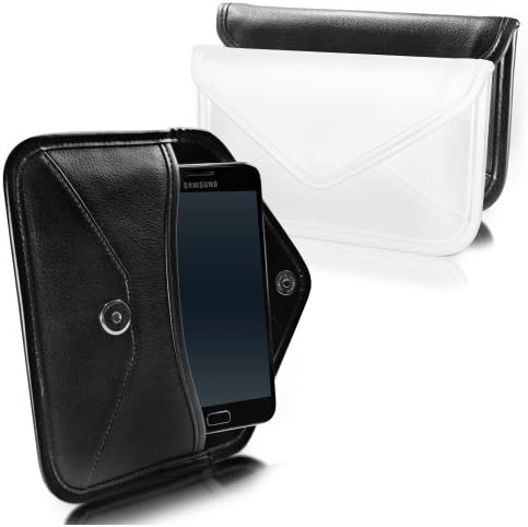 Caixa de onda de caixa compatível com Galaxy S6 - Bolsa mensageira de couro de elite, design de caixa de capa de couro sintético para Galaxy S6, Samsung Galaxy S6 - Jet Black