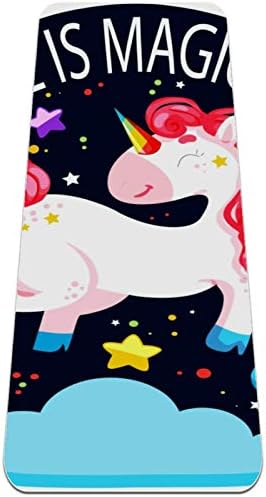 Siebzeh Unicorn Inspirational Lettering Premium grossa de ioga de Yoga MAT ECO AMICIONAL DE RORBO