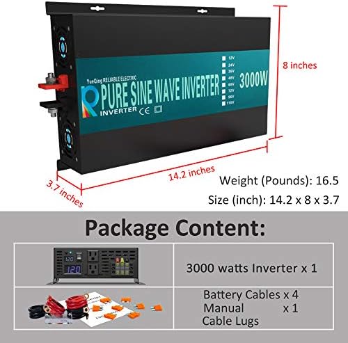 WZRELB 3000W 12V 120VPURE ENVERTOR DO POWÊM