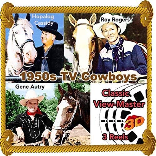 Cowboys Viewmaster - Roy Rogers na retenção. - Gene Autry e seu maravilha campeão de cavalos. - Cassidy e Topper Hopalong. -